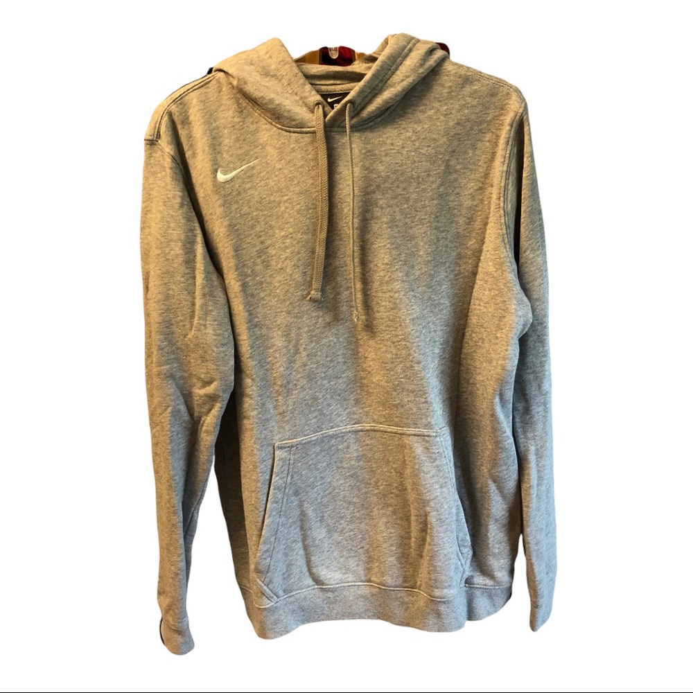 Nike Long Sleeve Gray Hoodie with Drawstri…